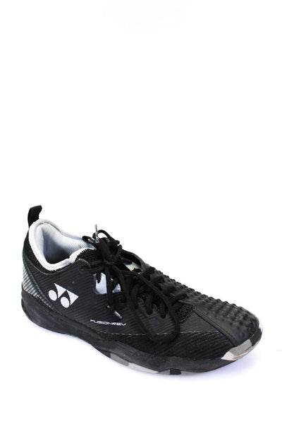Yonex Womens Slip On Lace Up Low Top Athletic Sneakers Black Gray Size 11