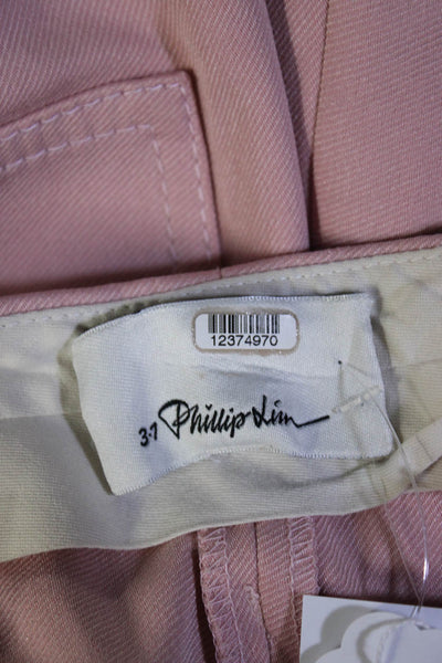 3.1 Phillip Lim Womens Pink Pink High Waisted Structured Shorts Size 4 12374970