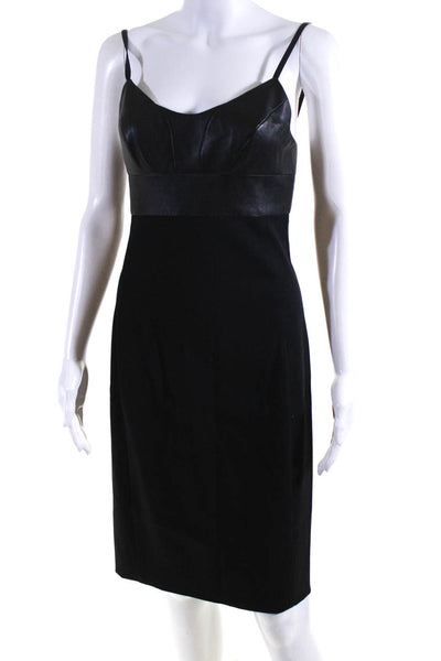 Narciso Rodriguez Women's Spaghetti Strap Bodycon Mini Dress Black Size 40