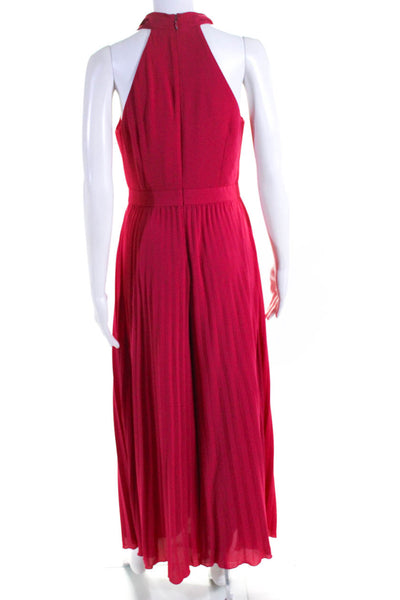 HALSTON Womens Pink Sleeveless Cowl Neck Flowy Leg Jumpsuit Size 8 12218790