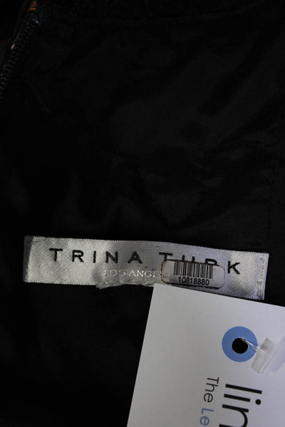 Trina Turk Womens Black Floral Priceless Dress Size 6 10818880