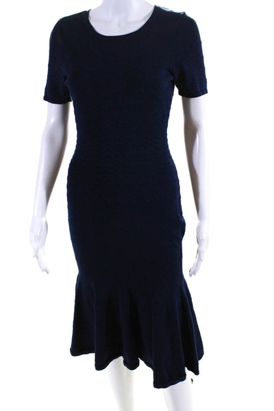 Milly Womens Blue Chevron Mermaid Dress Size 6 10995243
