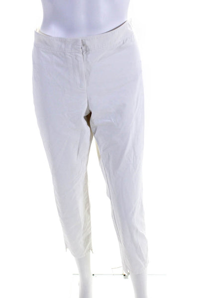 Lafayette 148 New York Womens White Manhattan Slim Pants Size 8 12217592