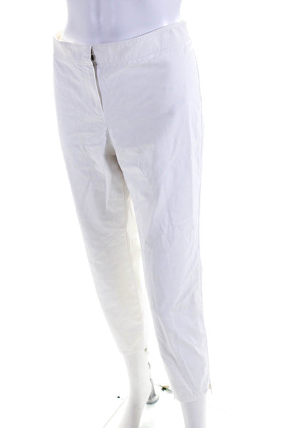 Lafayette 148 New York Womens White Manhattan Slim Pants Size 8 12217592