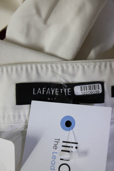 Lafayette 148 New York Womens White Manhattan Slim Pants Size 8 12217592