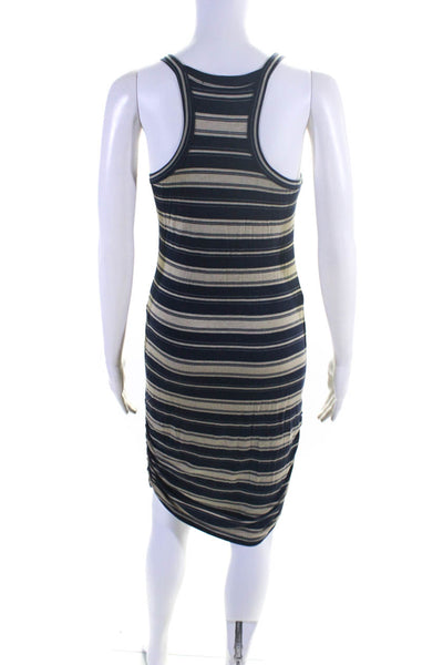 Kain Women's Scoop Neck Spaghetti Straps Bodycon Stripe Mini Dress Size S