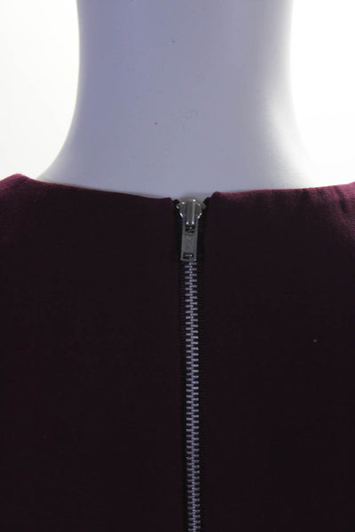 Likely Women's V-Neck Sleeveless Wrap Crop Top Burgundy Size 4