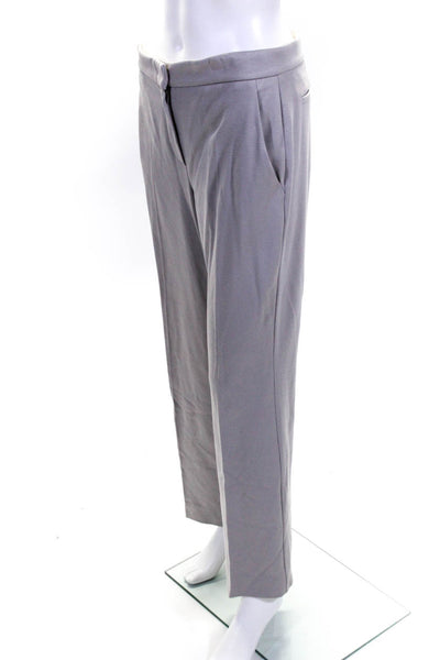 Emporio Armani Womens Mid-Rise Pleated Front Dress Trousers Pants Gray Size 42
