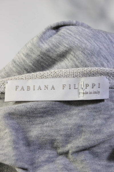 Fabiana Filippi Womens Cotton Jersey Knit Split Hem Tank Heather Gray Size XS