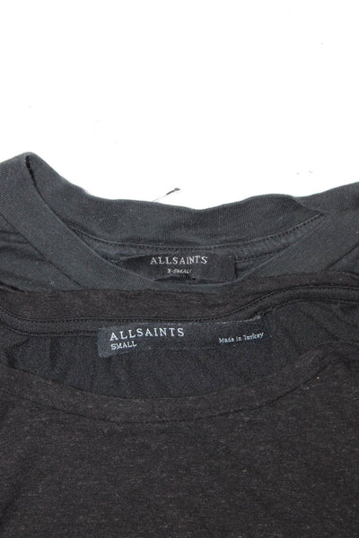 Allsaints Womens Round Neck Sleeveless Tied Knot T-Shirts Black Size XS S Lot 2