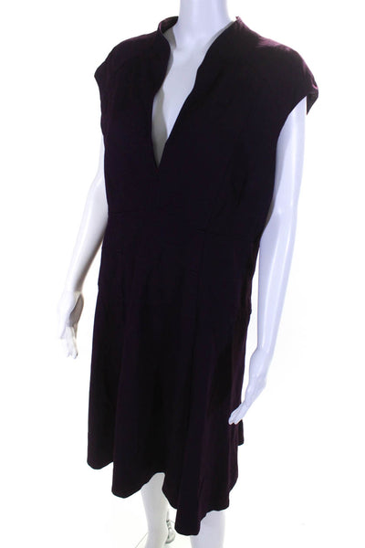 Nanette Lepore Womens Purple Plum Flare Dress Size 18 12659424