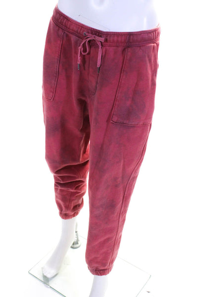 Hudson Womens Red Cabernet Tie Dye Sweatpants Size 10 14610824