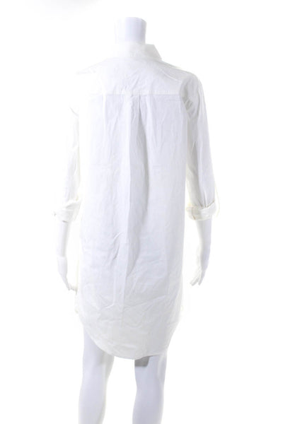 Michael Michael Kors Womens White Long Sleeve Button Down Shirt Dress Size XS