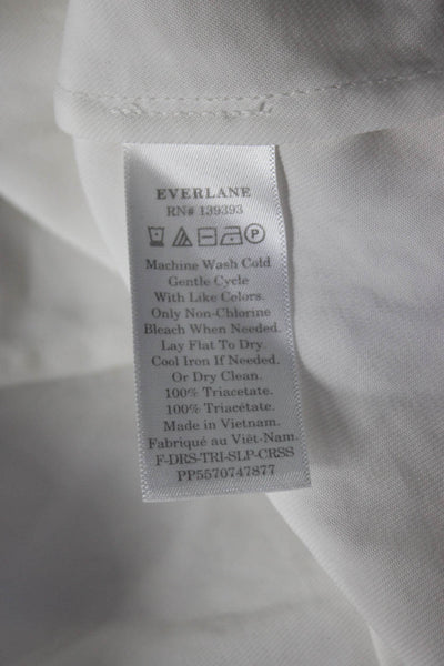 Everlane Women's A-Line Cross Back Midi Dress White Size 00