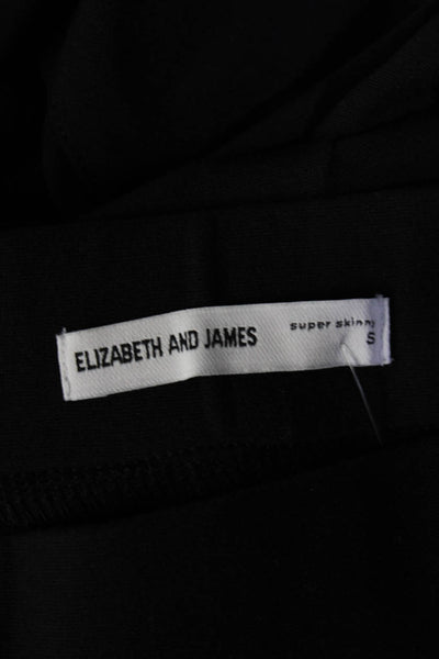 Elizabeth and James Women's High Waist Skinny Split Hem Pants Black Size S