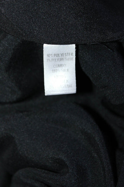 Cushnie Et Ochs Womens Back Zip High Neck Tiered Mini Dress Black Silk Size 2
