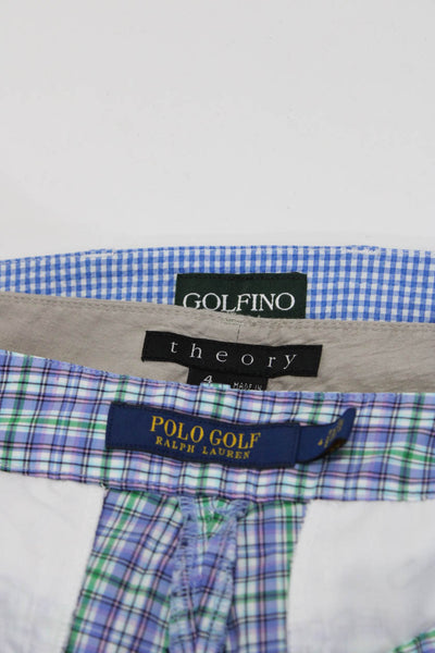 Polo Golf Ralph Lauren Men's Flat Front Dress Short Plaid Size 4 Lot 3