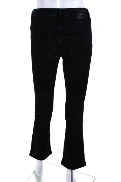 R13 Womens Buttoned Bootcut Leg Colored 5-Pocket Jeans Black Size EUR24