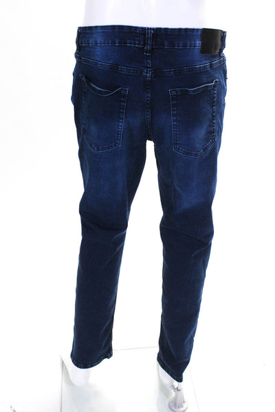 DKNY Jeans Mens Cotton Medium Wash Straight Leg Denim Jeans Pants Blue Size 36