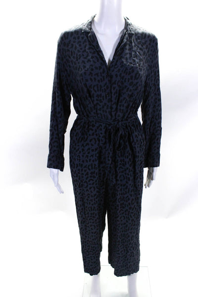 Rails Womens Blue Leopard Callan Jumpsuit Size 4 13545081