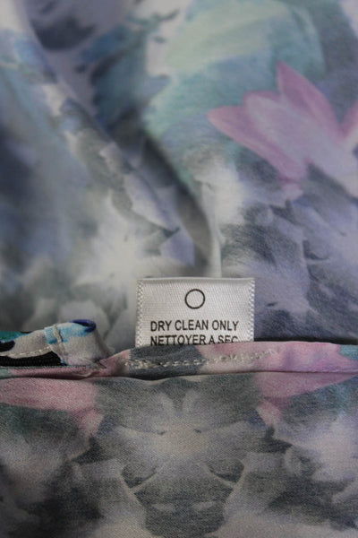 San & Soni Women's Round Neck Sleeveless Peplum Blouse Floral Size XS