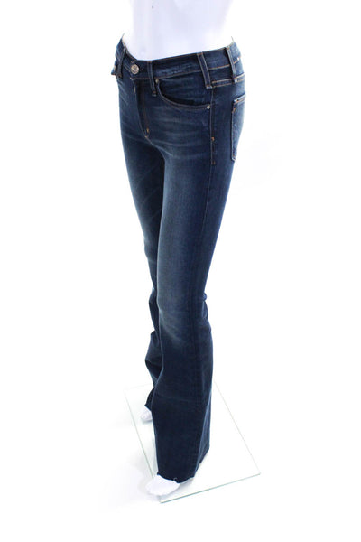 McGuire Womens High Rise Dark Wash Flare Leg Jeans Blue Cotton Size 24