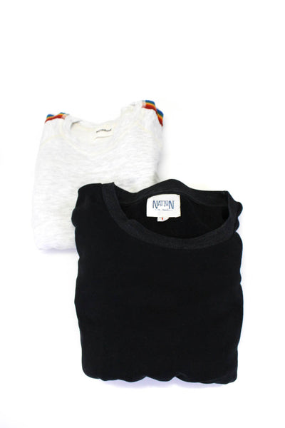 Monrow Nation Ltd. Womens Long Sleeve Sweatshirts Gray Black Size XS S Lot 2