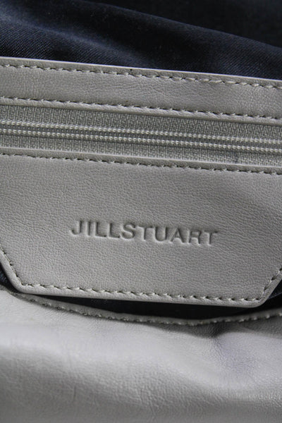 Jill Stuart Womens Leather Chain Fringe Crossbody Shoulder Handbag Black