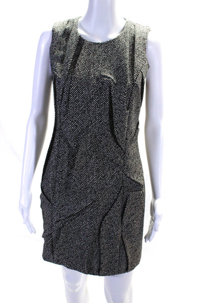 Michael Kors Womens Sleeveless Striped Mini Pencil Dress Black & White Size 2