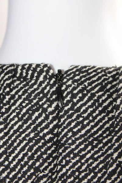 Michael Kors Womens Sleeveless Striped Mini Pencil Dress Black & White Size 2