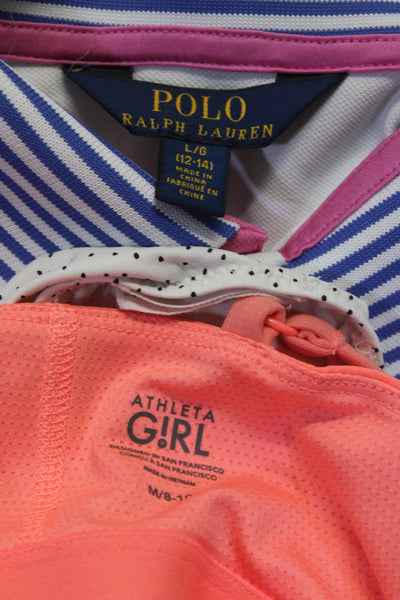 Polo Ralph Lauren Athleta Girl MNG Girls' Polo Shirt White Size L M 11/12, lot 3