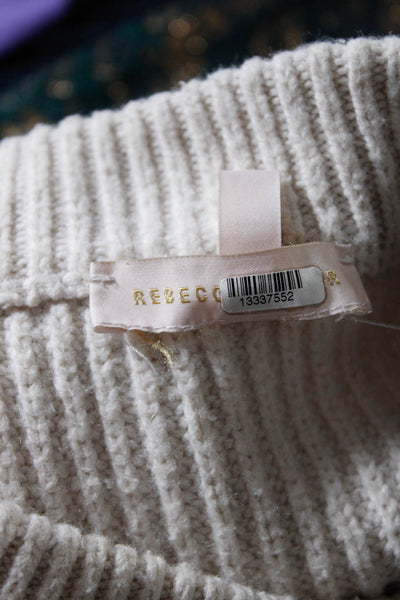 Rebecca Taylor Womens Off-White Lace Applique Pullover Size 10 13337552