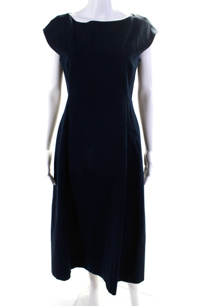 Theory Womens Blue Navy Boat Neck Tulip Dress Size 6 10959557