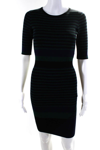 John + Jenn Womens Black Black Striped Lucy Knit Dress Size 0 11572403