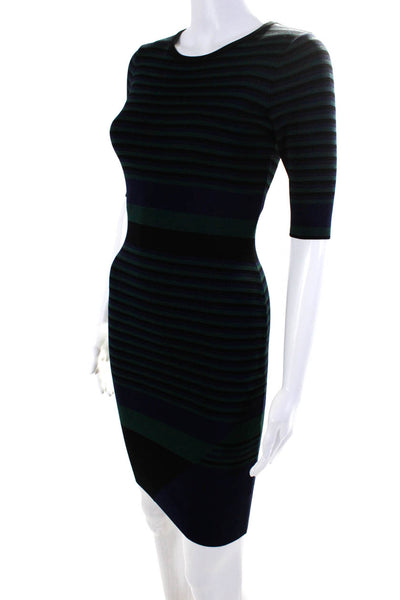 John + Jenn Womens Black Black Striped Lucy Knit Dress Size 0 11572403