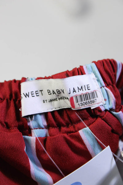 Sweet Baby Jamie Womens Red Red Stripe Pants Size 6 13065597