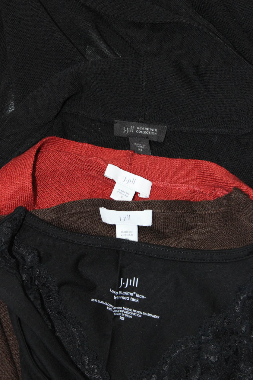 J. Jill Women's Sweaters Tank Top Black Red Brown Size XS S Lot 4 - Shop  Linda's Stuff