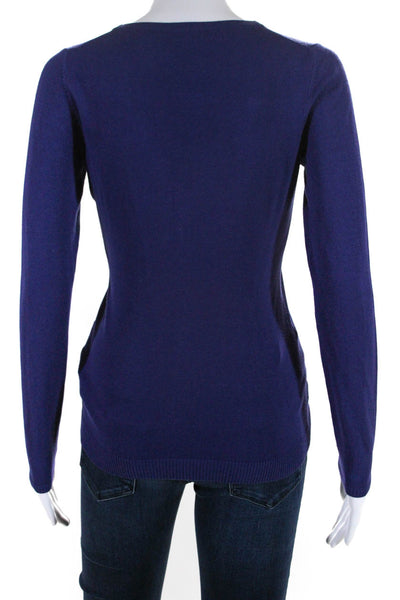 Hoss Intropia Womens Long Sleeve Button Up Cardigan Sweater Top Purple Size XS