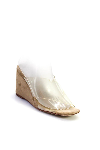 Jeffrey Campbell Women's Open Toe Strappy Wedge Sandals Clear Size 6.5 Lot 2