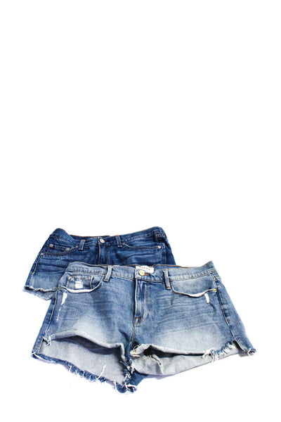Rag & Bone Jean Frame Denim Womens Cutoff Mini Jean Shorts Blue Size 25 30 Lot 2