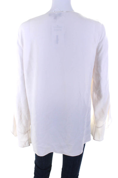 Lafayette 148 New York Womens White Emory Top Size 4 12379488