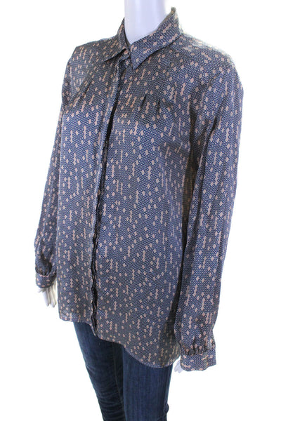 Equipment Womens Blue Bouvier Shirt Size 10 12398569