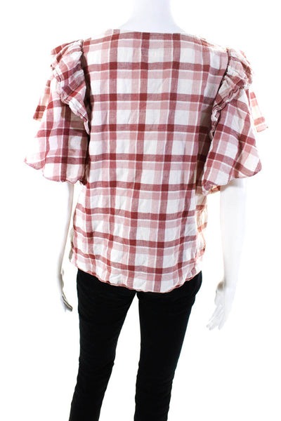 The Great. Womens Red The Whisper Shirt Size 4 12094902