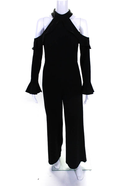 ML Monique Lhuillier Womens Black Black Cold Jumpsuit Size 6 10864782