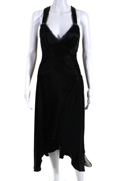 ABS Essentials by Allen Schwartz Womens Asymmetrical V-Neck Dress Black Size 6