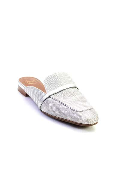 Malone Souliers Womens Slide On Mules Flats Silver Size 36.5 6.5