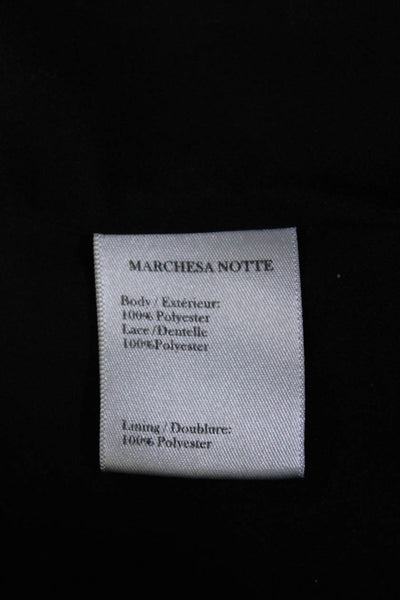 Marchesa Notte Womens Black Mikado Pencil Skirt Size 6 12614826