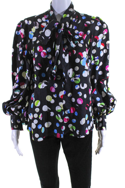 Hunter Bell Womens Black Abstract Printed Finley Blouse Size 2 13321143