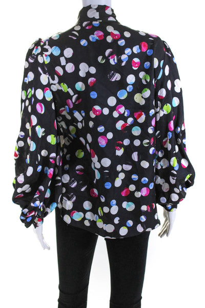 Hunter Bell Womens Black Abstract Printed Finley Blouse Size 2 13321143