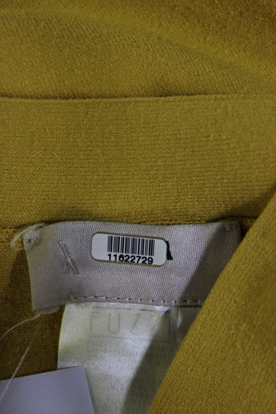 Fuzzi Womens Yellow Yellow Short Sleeve Sweater Size 2 11622729